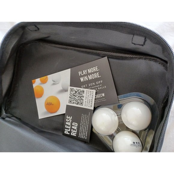 NIB New Portable Table Tennis Game Set Zip Nylon Storage Case Pro Spin Ping Pong - Picture 4 of 9